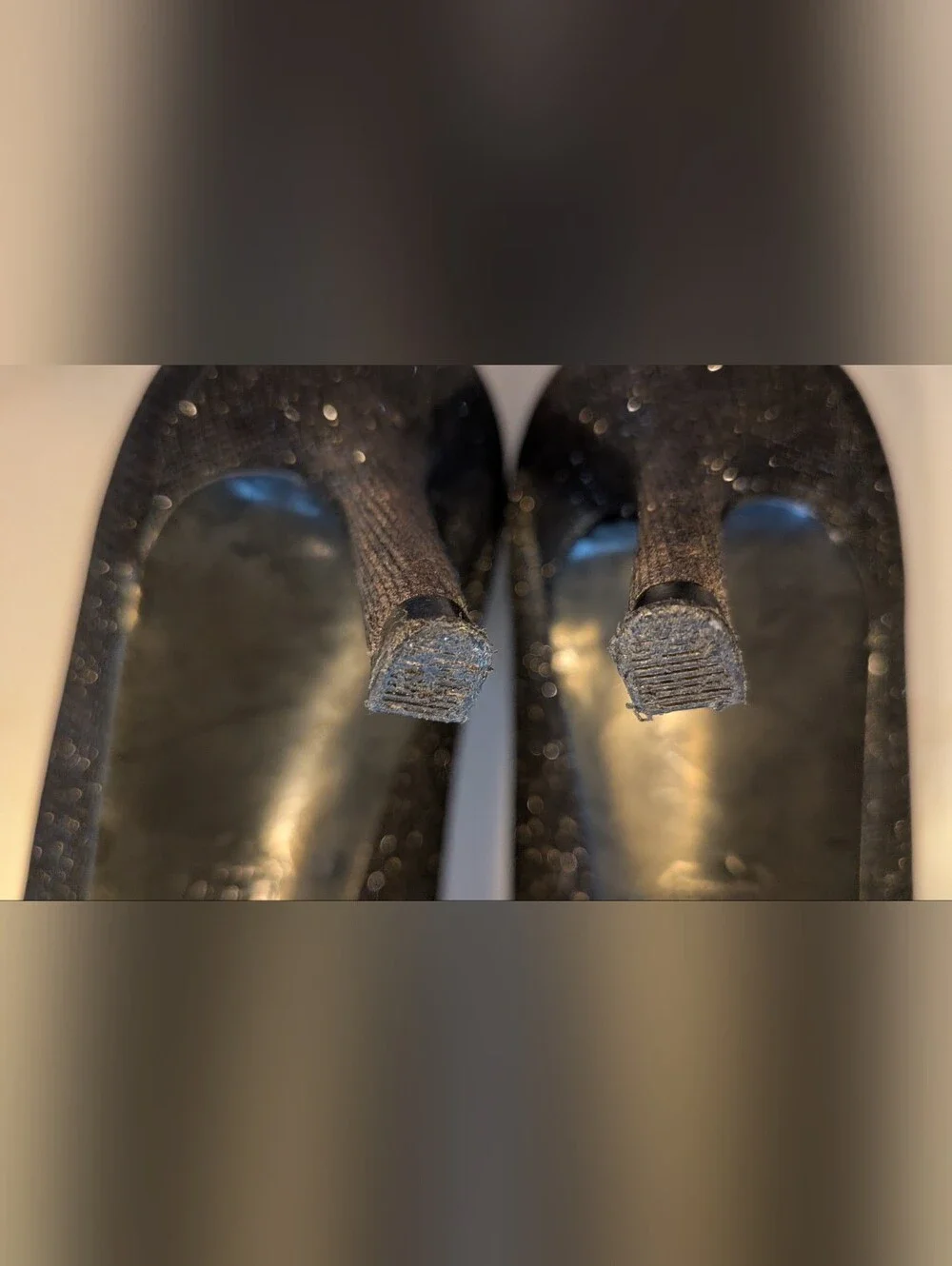 Nina Dressy Black Pumps With Rhinestone Buckle Detail, Size 8M